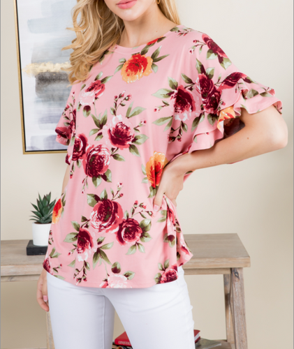 Floral Blush Top